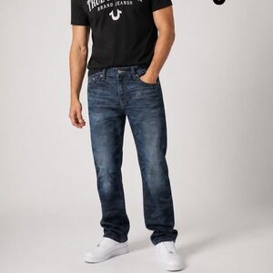 True Religion Camo Straight Leg Jeans‎ Size 40 Dark Wash Y2K